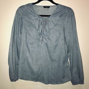 cute denim like blouse